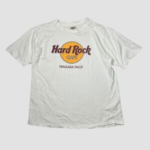 Hard Rock Cafe Niagara Falls VTG 90s Destination Tee T-Shirt White Adult Large